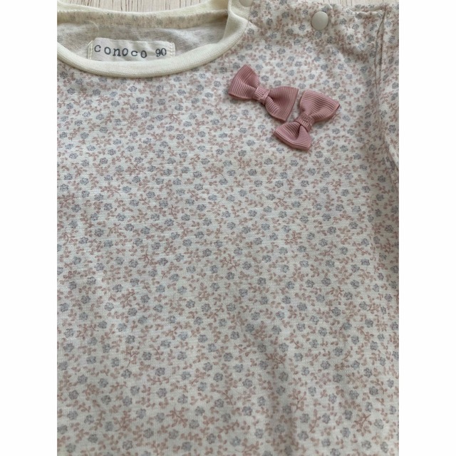 futafuta(フタフタ)の【美品】コノコ　小花柄リボンチュニック キッズ/ベビー/マタニティのキッズ服女の子用(90cm~)(Tシャツ/カットソー)の商品写真