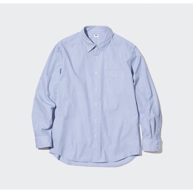 UNIQLO(ユニクロ)の新品 ユニクロ エクストラファインコットンブロードストライプシャツ（長袖） メンズのトップス(シャツ)の商品写真