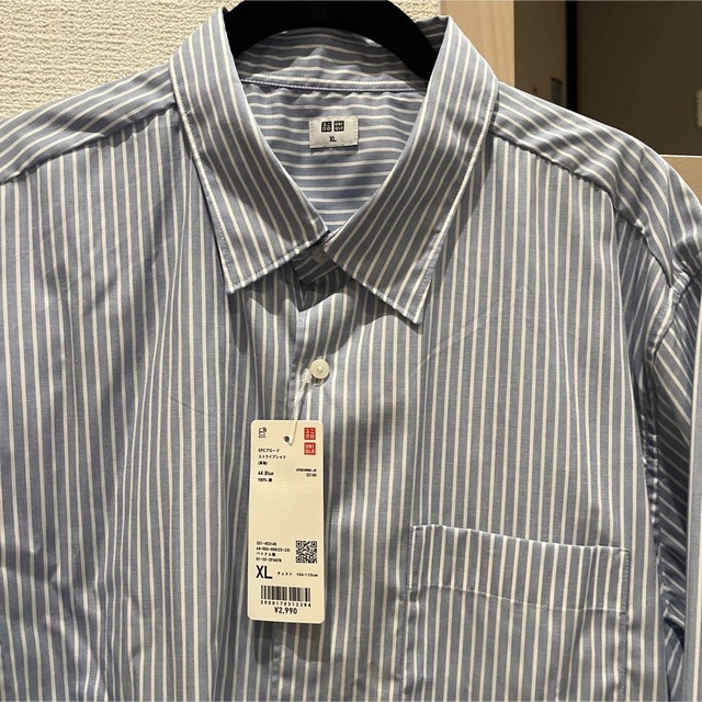 UNIQLO(ユニクロ)の新品 ユニクロ エクストラファインコットンブロードストライプシャツ（長袖） メンズのトップス(シャツ)の商品写真