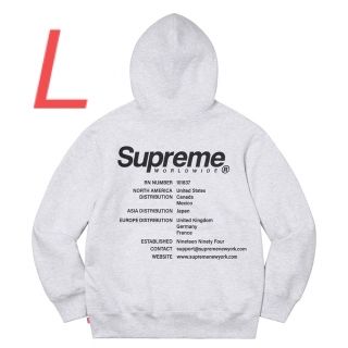 シュプリーム(Supreme)のsupreme Worldwide Hooded Sweatshirt L(パーカー)