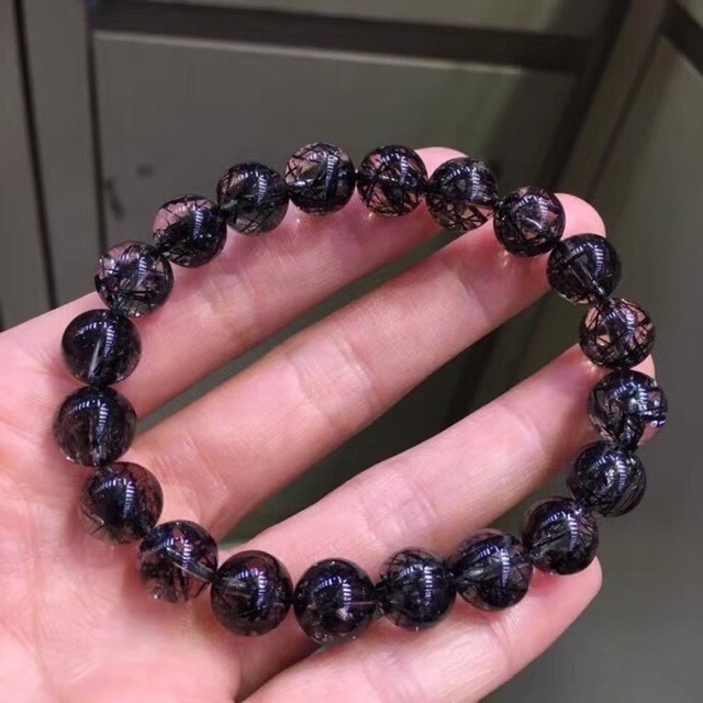 ⭐︎【天然】ブラックルチルクォーツ ブレスレット 10.3mm カタログ