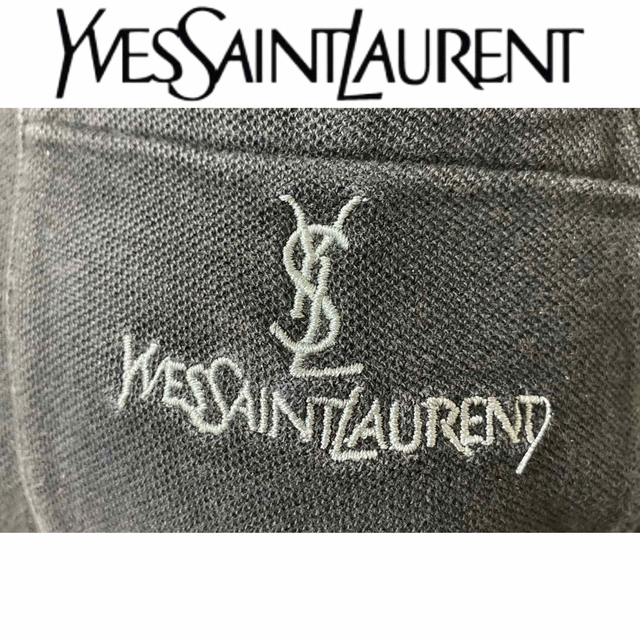 【YSL】Yves Saint Laurent イヴサンローラン 長袖ポロシャツ