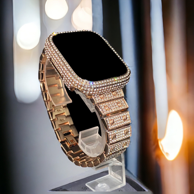 Apple Watch キラキラ ラグジュ カバー アップルウォッチ バンド