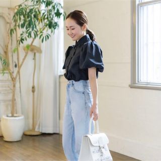 BLUELEA ブルレア Scallop balloon blouse | www.bartislaw.com