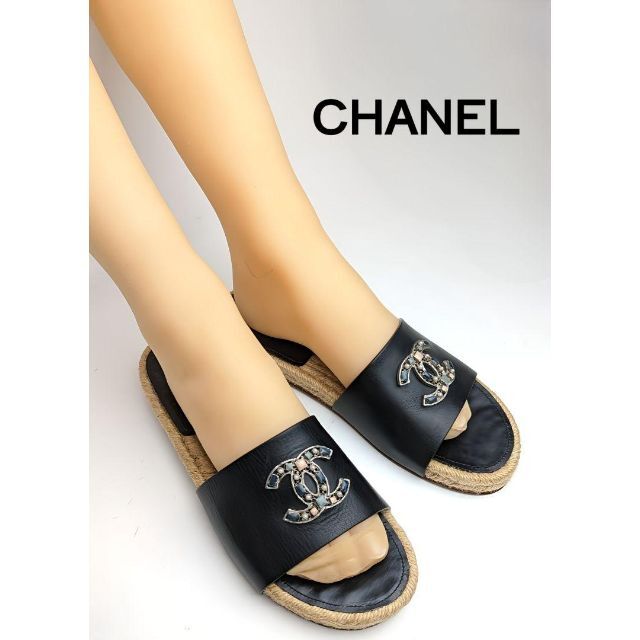 CHANEL(シャネル)のピカピカ新品仕上⭐CHANELシャネル　ココマーク　エスパドリーユサンダル39C レディースの靴/シューズ(サンダル)の商品写真