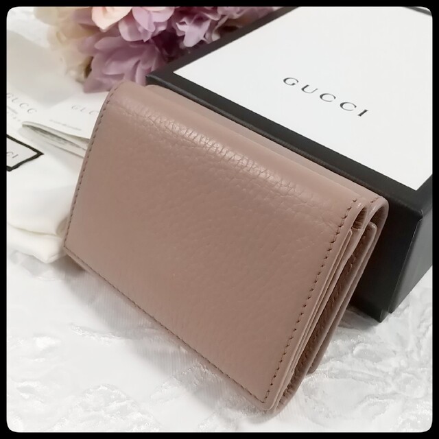 Gucci(グッチ)のグッチ GUCCI 3つ折財布 ダブルG プチマーモント  ベージュ 付属品あり レディースのファッション小物(財布)の商品写真