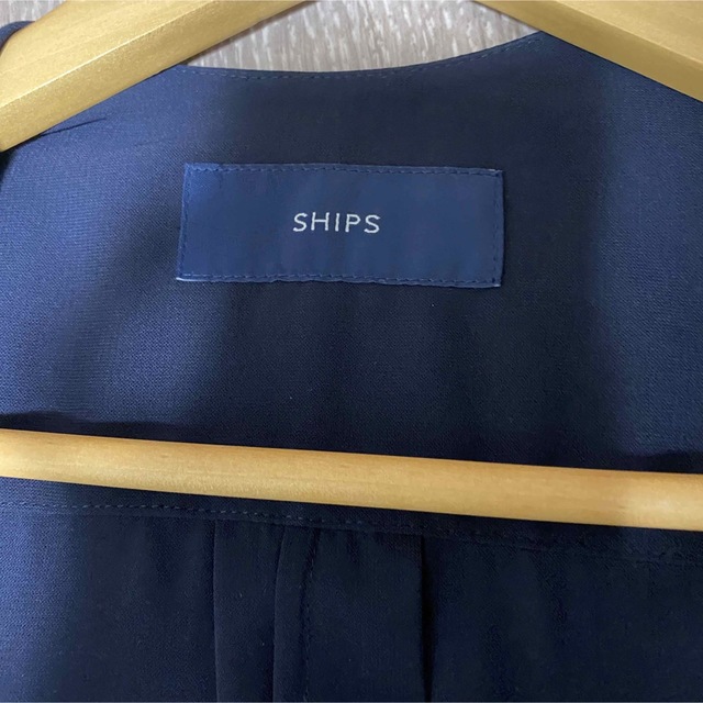 SHIPS(シップス)の【美品】SHIPS ネイビーガウン レディースのジャケット/アウター(ガウンコート)の商品写真