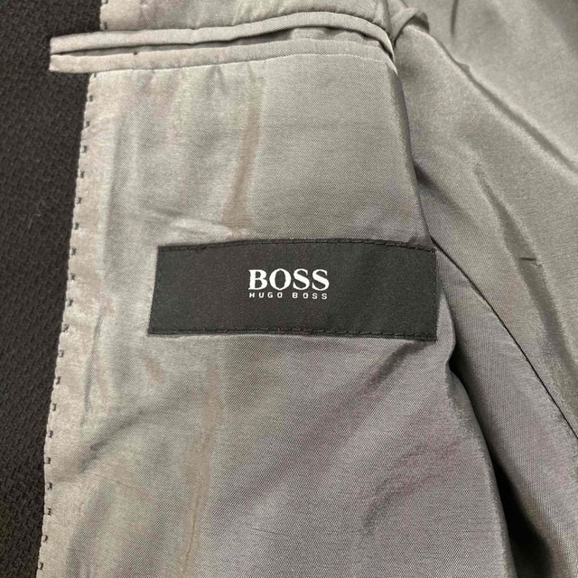 HUGO BOSS(ヒューゴボス)のHUGO BOSS ボス Zegna生地 ジャケット XL 黒 ブラック 高品質 メンズのジャケット/アウター(テーラードジャケット)の商品写真