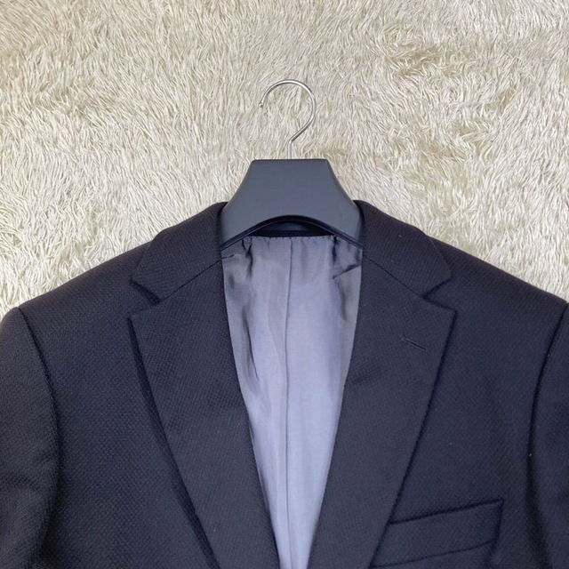 HUGO BOSS(ヒューゴボス)のHUGO BOSS ボス Zegna生地 ジャケット XL 黒 ブラック 高品質 メンズのジャケット/アウター(テーラードジャケット)の商品写真