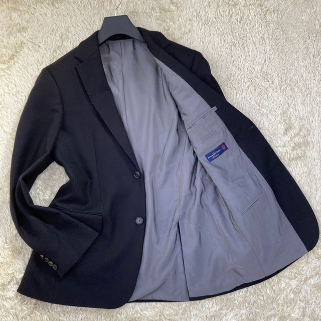 HUGO BOSS(ヒューゴボス)のHUGO BOSS ボス Zegna生地 ジャケット XL 黒 ブラック 高品質 メンズのジャケット/アウター(テーラードジャケット)の商品写真