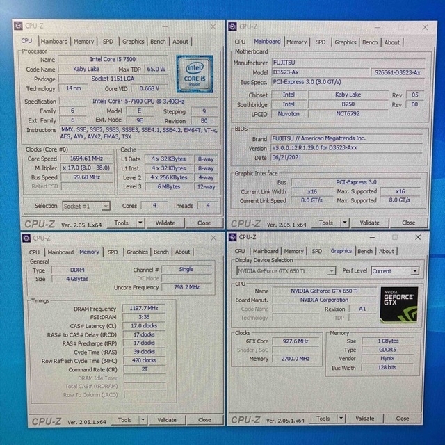 【ライトゲーミングPC】core i5-7500 GTX650ti【新品ssd】 スマホ/家電/カメラのPC/タブレット(デスクトップ型PC)の商品写真