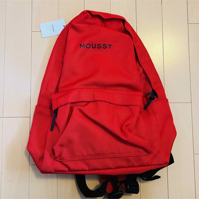 moussy(マウジー)の【新品】MOUSSY リュックサック レッド レディースのバッグ(リュック/バックパック)の商品写真