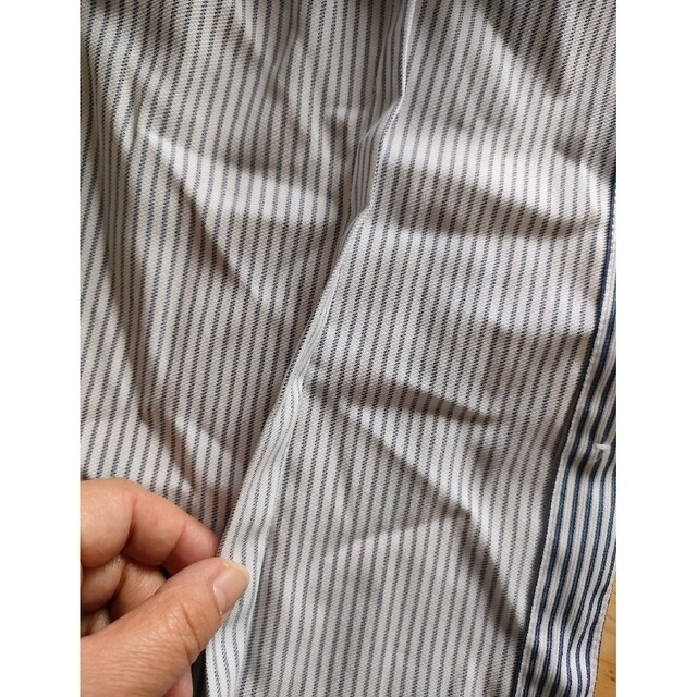 ストライプ ブルー×ホワイト シャツ レディースのトップス(シャツ/ブラウス(長袖/七分))の商品写真