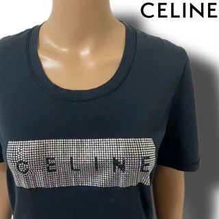 セリーヌ(celine)の【CELINE】ロゴ ビジュー ラインストーン Tシャツ(Tシャツ(半袖/袖なし))