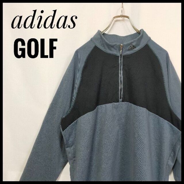 adidas(アディダス)のアディダスゴルフ スウェット フリース ゆるだぼ ワンポイント ハーフジップ メンズのジャケット/アウター(ブルゾン)の商品写真