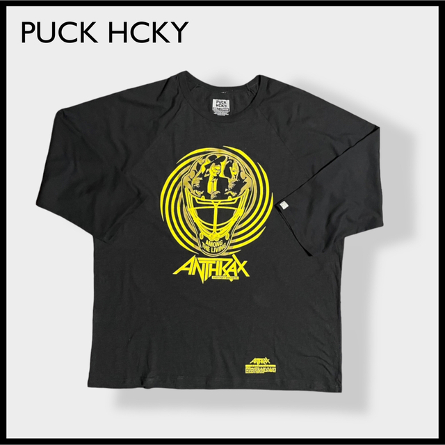 【PUCK HCKY】USA製 ANTHRAX アンスラックス バンドTシャツ