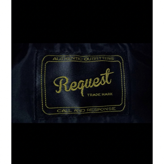 Request(リクエスト)のREQUEST リクエスト 中綿 ニット ベスト メンズ サイズ3 紺 ネイビー メンズのトップス(ニット/セーター)の商品写真
