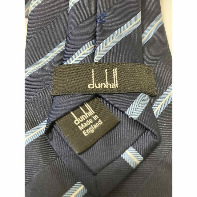 Dunhill(ダンヒル)のdunhill ダンヒル ネクタイ 紺 × 水色 良品 メンズのファッション小物(ネクタイ)の商品写真