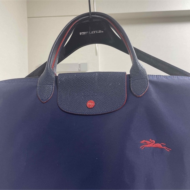 LONGCHAMP(ロンシャン)のロンシャン　プリアージュMサイズ　ネイビー/レッド レディースのバッグ(トートバッグ)の商品写真