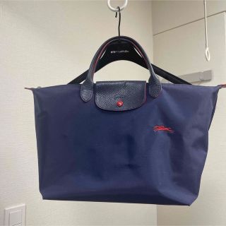 ロンシャン(LONGCHAMP)のロンシャン　プリアージュMサイズ　ネイビー/レッド(トートバッグ)