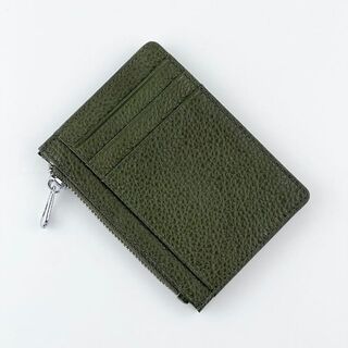 【新品】進化形ポケット財布 フラグメントケース カードケース 本革 グリーン(折り財布)