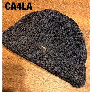 カシラ(CA4LA)のCA4LA カシラ ニット帽　ビーニー　ネイビー(ニット帽/ビーニー)