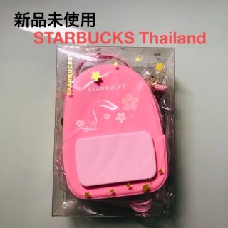 スターバックス(Starbucks)のレア　新品未使用　海外スターバックス　リュック型ポーチ　ピンク&ゴールド(その他)