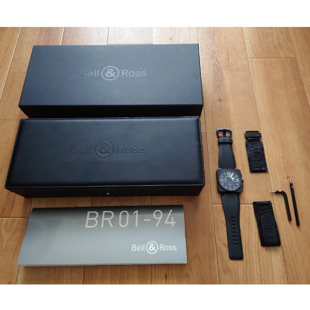 極美品 Bell&Ross ベル&ロス BR01-94 クロノグラフ ブラック