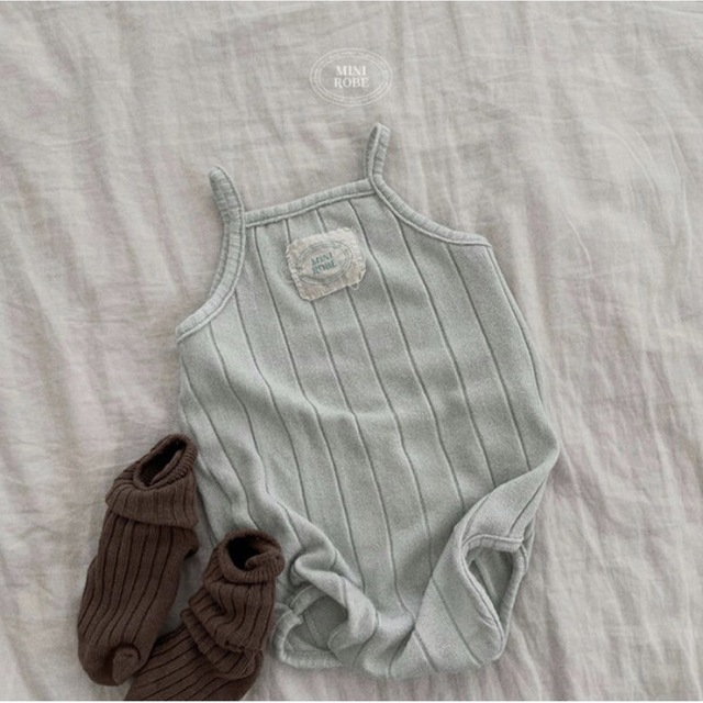 minirobe サマーニットロンパース キッズ/ベビー/マタニティのベビー服(~85cm)(ロンパース)の商品写真