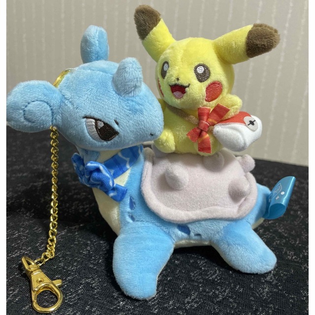 レア⭐️ポケモンセンター　オリジナル　ラプラスに乗って　ピカチュウ　マスコット　 | フリマアプリ ラクマ