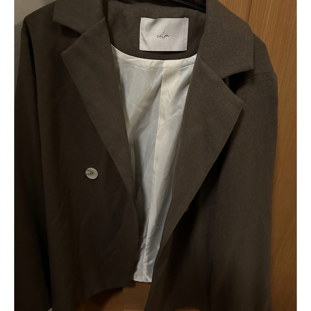 célon light wool over jacket【brown】
