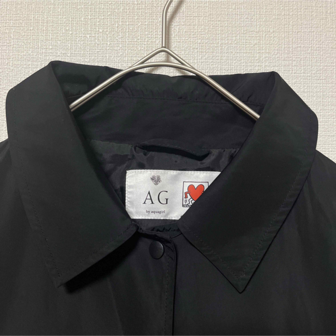 AG by aquagirl(エージーバイアクアガール)のAG by aquagirl × Keith Haring 黒コーチジャケットS レディースのジャケット/アウター(ナイロンジャケット)の商品写真