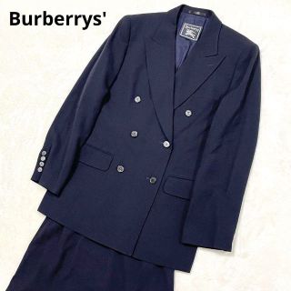 バーバリー(BURBERRY)のバーバリー　スカートスーツ　ダブルブレスト　セットアップ　ダークネイビー　40(スーツ)