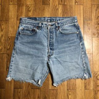 リーバイス(Levi's)の90s USA製 Levi's 501 カット ハーフパンツ W33 サークルR(ショートパンツ)