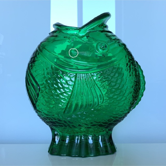 ✯極レア 逸品 Baccarat オールドバカラ 魚フィッシュ 花瓶エメラルド