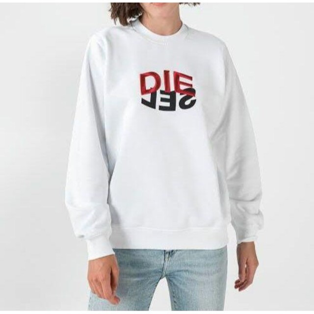 DIESEL - DIESEL ディーゼル スウェット ホワイト Sサイズ DIESEL - DIESEL ディーゼル スウェット ホワイト Sサイズ