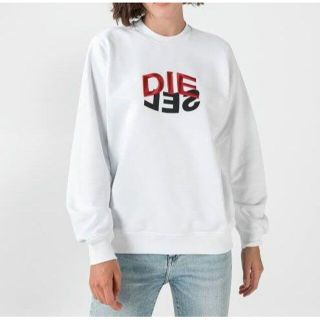 DIESEL - DIESEL ディーゼル スウェット ホワイト Sサイズ DIESEL - DIESEL ディーゼル スウェット ホワイト Sサイズ