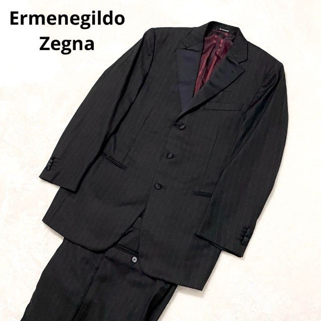 エルメネジルドゼニア Ermenegildo Zegna ウール 3B セットアップ スーツ ダークグレー【サイズ52】【メンズ】