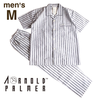 アーノルドパーマー(Arnold Palmer)の【メンズM】アーノルドパーマー 半袖 10分丈パンツ ストライプ パジャマ(その他)