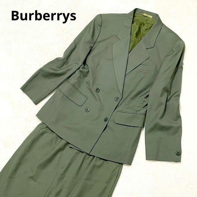 BURBERRY - バーバリーズ グリーン ダブルブレスト セットアップスーツ 