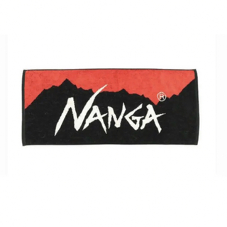 NANGA - NANGAナンガ　ロゴフェイスタオル RED×BLK レッド　アウトドア　タオル