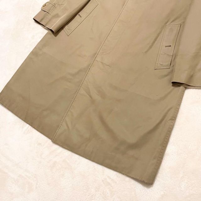 バーバリー ステンカラーコート ウールライナー付き ロング丈 カーキベージュ M