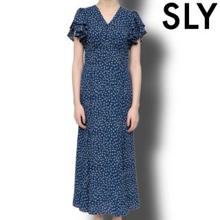 スライ(SLY)の【SLY】TINY FLOWER FRILL OP(ロングワンピース/マキシワンピース)