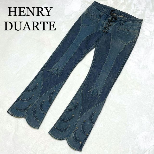 HENRY DUARTE　レースアップ　デザインデニムパンツ　29インチ