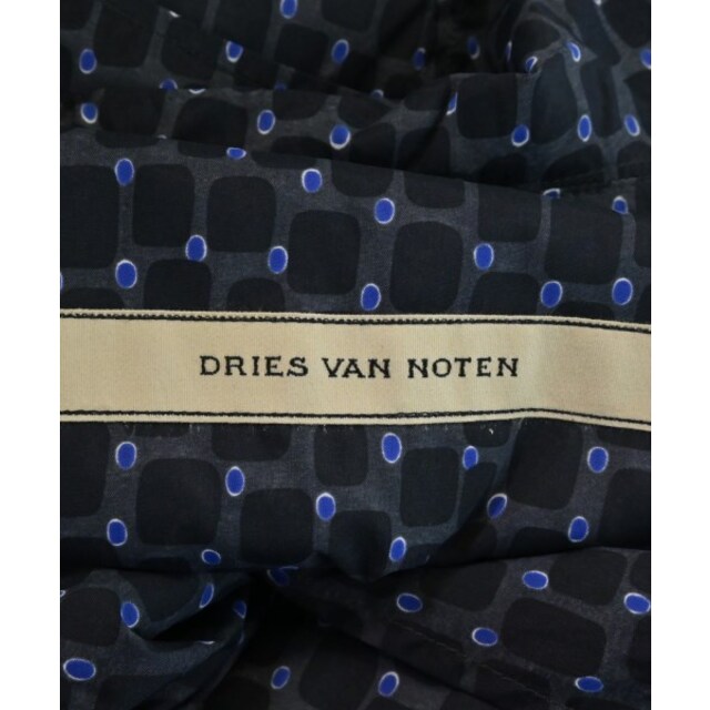 DRIES VAN NOTEN(ドリスヴァンノッテン)のDRIES VAN NOTEN トレンチコート S グレーx黒x青(総柄) 【古着】【中古】 メンズのジャケット/アウター(トレンチコート)の商品写真