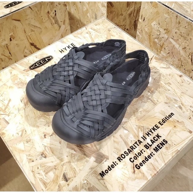 Aランク 【新品】HYKE KEEN 27cm San Juan コラボサンダル 黒