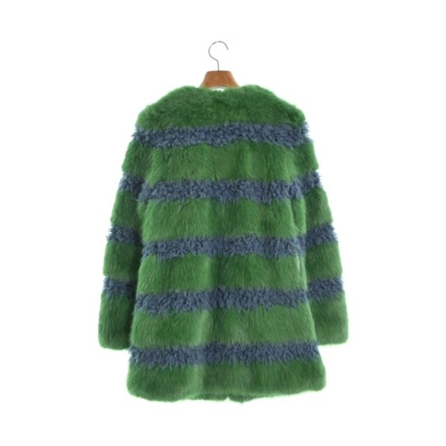 Shrimps シュリンプス コート(その他) XS 緑x紺(ボーダー) 【古着
