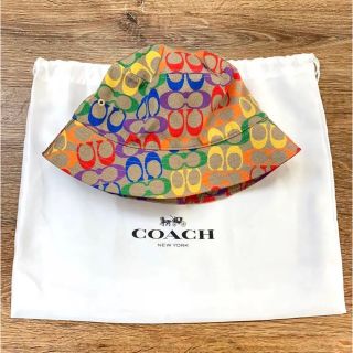 コーチ(COACH)のr3166 COACH コーチ レインボー シグネチャー バケット ハット(ハット)