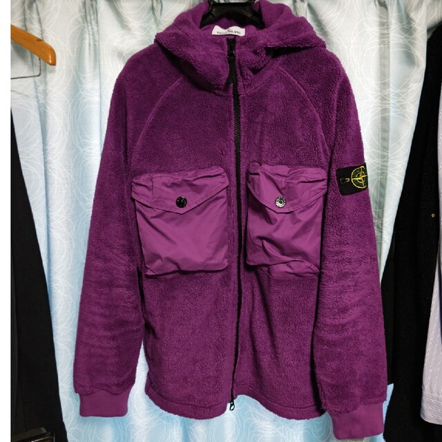 STONE ISLAND(ストーンアイランド)のＬサイズSTONEISLANDストーンアイランドフリースパーカー メンズのジャケット/アウター(ブルゾン)の商品写真