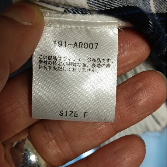 新品yuumi ARIA 切り返しチェックシャツサイズL程度 3